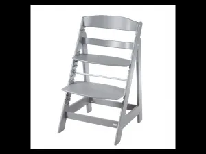 roba Detská drevená vysoká jedálenská stolička Sit Up (sivá/flex)