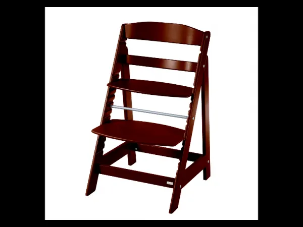 roba Detská drevená vysoká jedálenská stolička Sit Up (hnedá/flex)