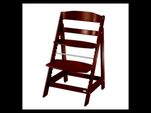roba Detská drevená vysoká jedálenská stolička Sit Up (hnedá/flex)