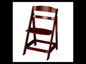 roba Detská drevená vysoká jedálenská stolička Sit Up (hnedá/flex)