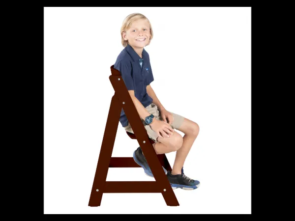 roba Detská drevená vysoká jedálenská stolička Sit Up (hnedá/flex)