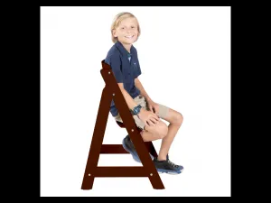 roba Detská drevená vysoká jedálenská stolička Sit Up (hnedá/flex)