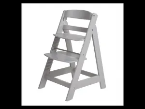 roba Detská drevená vysoká jedálenská stolička Sit Up (sivá)