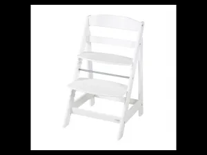 roba Detská drevená vysoká jedálenská stolička Sit Up (biela/flex)