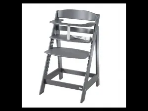 roba Detská drevená vysoká jedálenská stolička Sit Up (antracitová/flex)