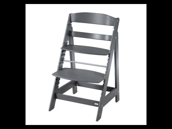 roba Detská drevená vysoká jedálenská stolička Sit Up (antracitová/flex)