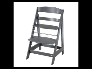 roba Detská drevená vysoká jedálenská stolička Sit Up (antracitová/flex)