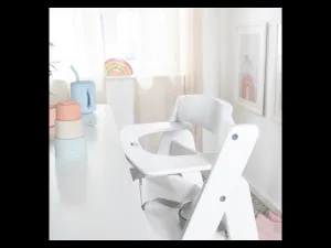 roba Detská drevená vysoká jedálenská stolička Sit Up (biela/flex)