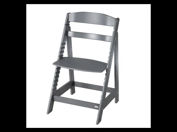 roba Detská drevená vysoká jedálenská stolička Sit Up (antracitová/flex)