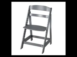 roba Detská drevená vysoká jedálenská stolička Sit Up (antracitová/flex)