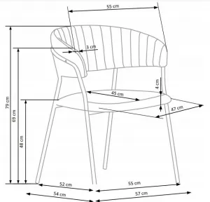 Halmar Jedálenská stolička ESTA K426 Farba: Sivá
