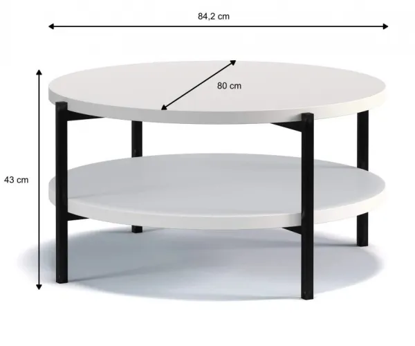 ArtGiB Konferenčný stolík SIGMA B SM-02 | biely mat
