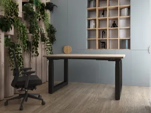 Výškovo nastaviteľný konferenčný stôl Solid, s pracovnou doskou 2100x1100 mm