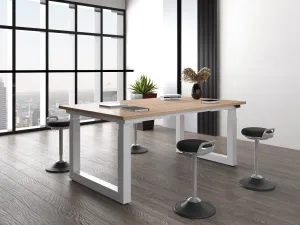Výškovo nastaviteľný konferenčný stôl Solid, s pracovnou doskou 2100x1100 mm