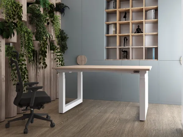 Výškovo nastaviteľný konferenčný stôl Solid, s pracovnou doskou 2100x1100 mm