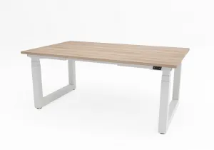 Výškovo nastaviteľný konferenčný stôl Solid, s pracovnou doskou 2100x1100 mm
