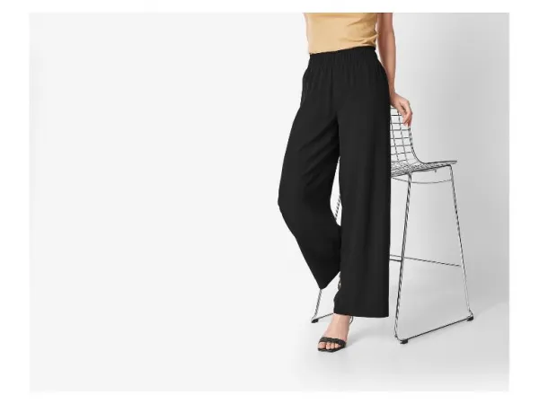 esmara® Dámske nohavice Wide Leg (čierna, S (36/38))