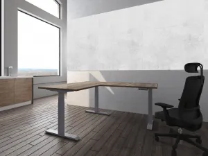 Výškovo nastaviteľný kancelársky rohový stôl Twist
