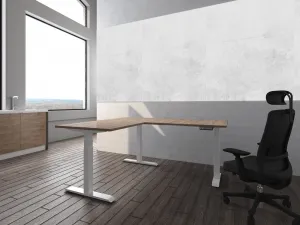 Výškovo nastaviteľný kancelársky rohový stôl Twist
