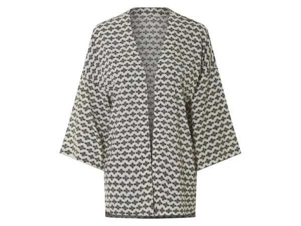 esmara® Dámske kimono (biela/čierna, L (44/46))