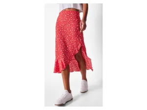 esmara® Dámska midi sukňa (červená, XS (32/34))