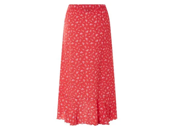 esmara® Dámska midi sukňa (červená, XS (32/34))