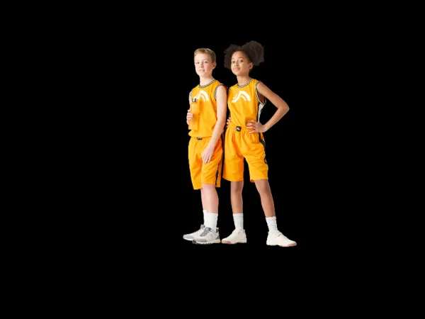 Crivit Detské funkčné basketbalové šortky (oranžová, 134/140)