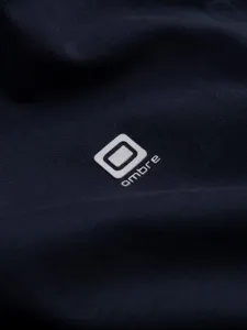 Pohodlné tričko s dlhým rukávom s logom- tmavomodré-muži