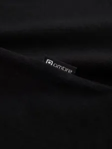Pohodlné tričko s dlhým rukávom s logom-čierne-muži