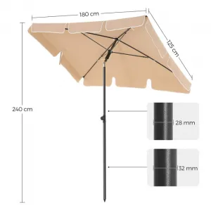 SONGMICS Záhradný slnečník Drone béžový
