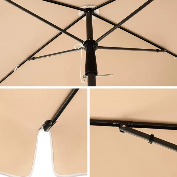SONGMICS Záhradný slnečník Drone béžový
