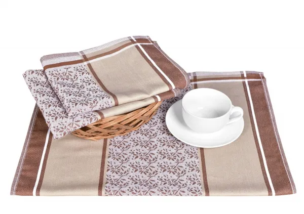 Luxusné kuchynské utierky, DORO BEIGE egyptská bavlna set 3 ks