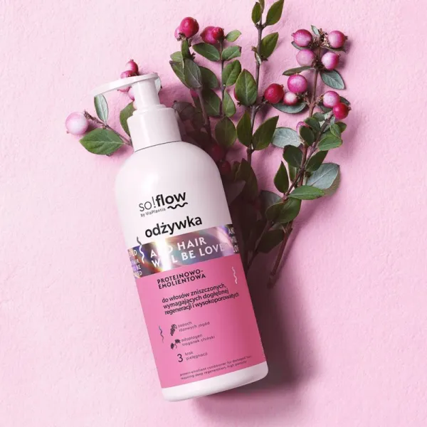 so!flow Damaged Hair Protein-Emollient Conditioner posilňujúci kondicionér pre poškodené vlasy 300 ml
