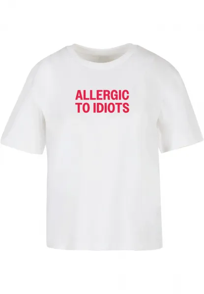Women's T-shirt Allergic To Idiots white