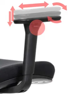 MERCURY 2PACK Ergonomická kancelárska stolička FISH BONES PDH čierny plast, čierna 26-60, 3D podrúčky (2 ks)