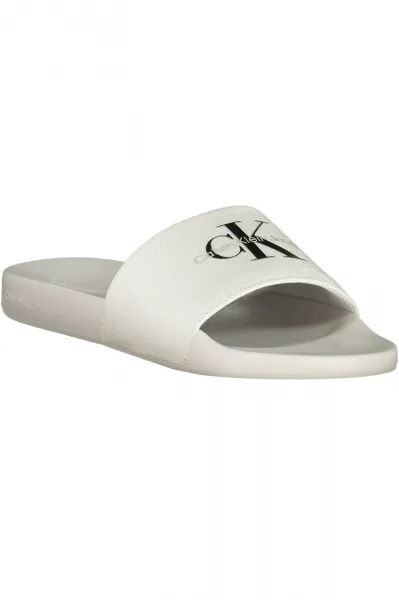 Calvin Klein SLIDE MONOGRAM CV Pánske šľapky, biela, veľkosť