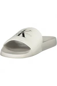 Calvin Klein SLIDE MONOGRAM CV Pánske šľapky, biela, veľkosť
