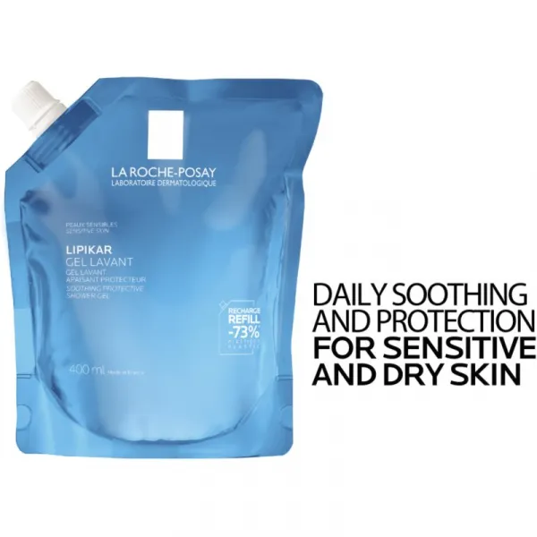 La Roche-Posay Lipikar Gel Lavant upokojujúci a ochranný sprchový gél náhradná náplň 400 ml