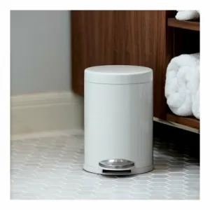 Simplehuman Pedálový okrúhly kôš 4,5 l, biela