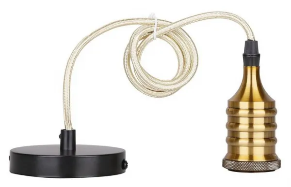 Čierna/patinová kovová závesná lampa E27