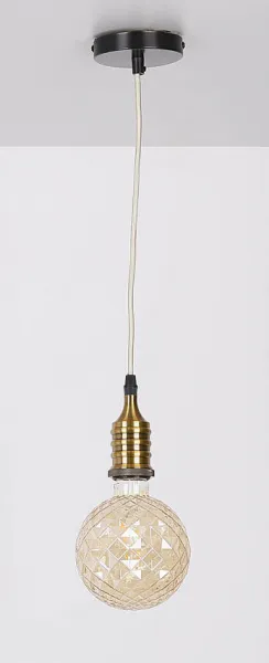 Čierna/patinová kovová závesná lampa E27