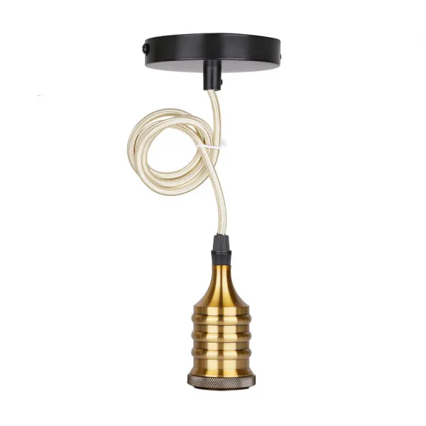 Čierna/patinová kovová závesná lampa E27