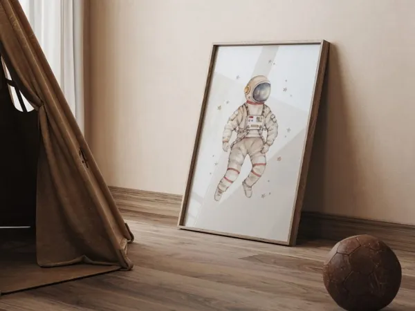 Plagát na stenu do detskej izby ASTRONAUT Zvoľte rozmer: 20 x 30 cm
