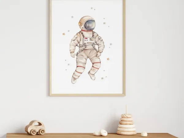 Plagát na stenu do detskej izby ASTRONAUT Zvoľte rozmer: 20 x 30 cm