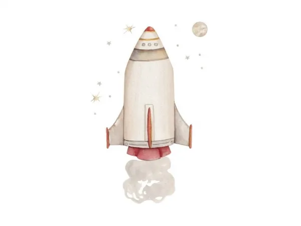 Plagát do detskej izby RAKETA Zvoľte rozmer: 20 x 30 cm