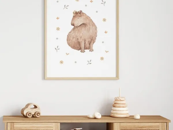 Detský plagát na stenu CAPYBARA Zvoľte rozmer: 30 x 40 cm