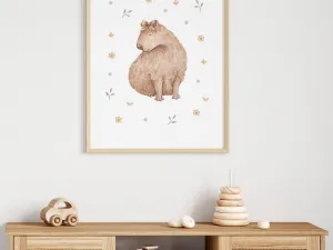 Detský plagát na stenu CAPYBARA Zvoľte rozmer: 30 x 40 cm