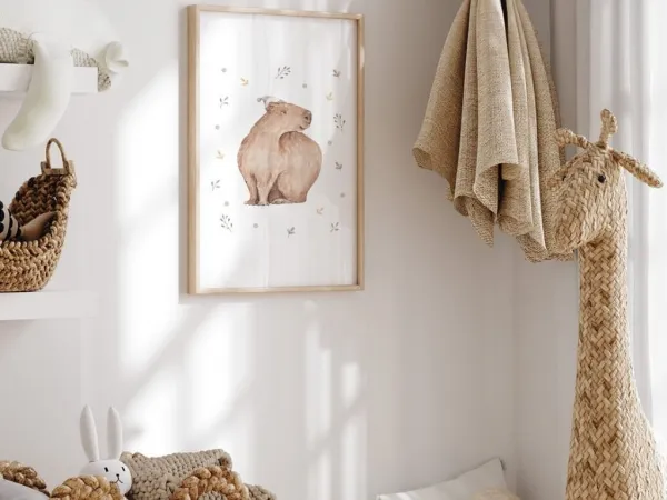 Plagát na stenu do detskej izby CAPYBARA Zvoľte rozmer: 20 x 30 cm