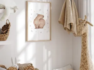 Plagát na stenu do detskej izby CAPYBARA Zvoľte rozmer: 20 x 30 cm