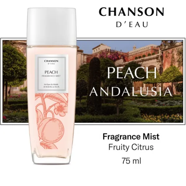 Chanson Chanson d'Eau Les Eaux Du Monde Peach telový sprej pre ženy 75 ml